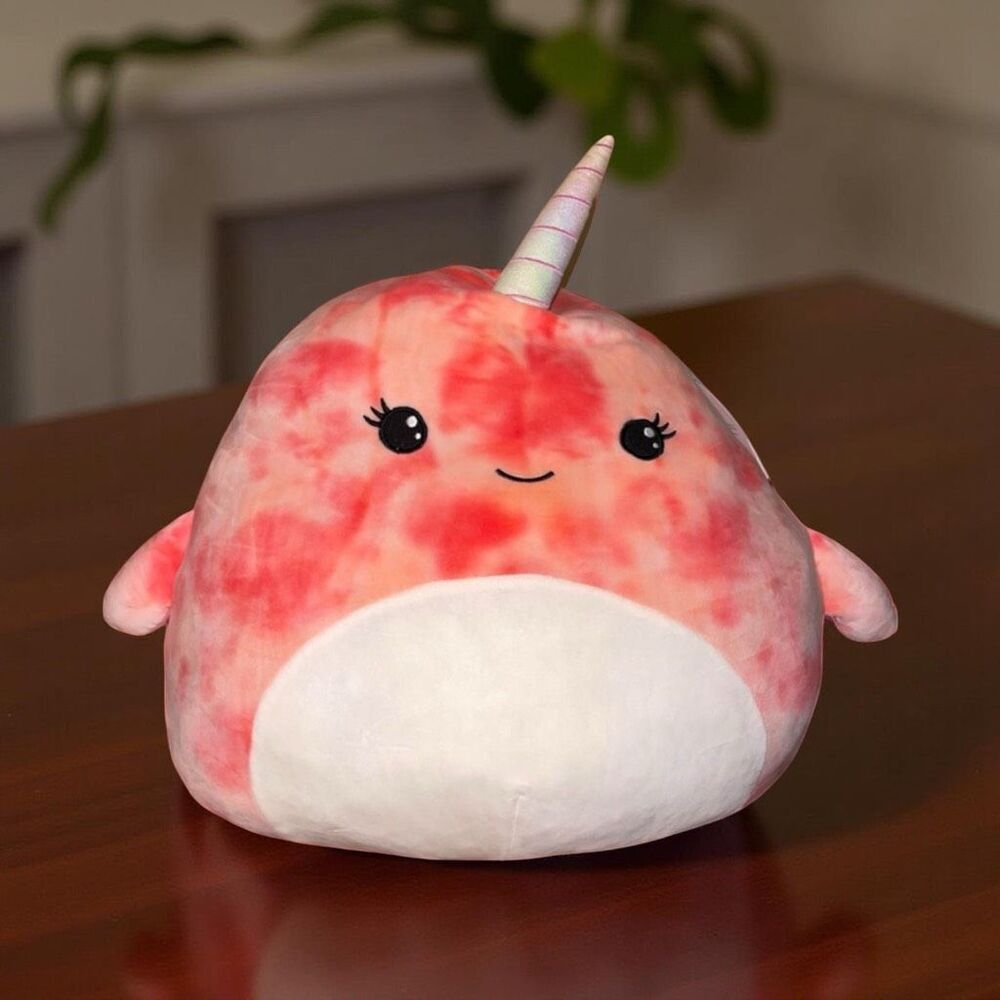 NWT Amiah the Pink Tie Dye Narwhal Squishmallow 16”